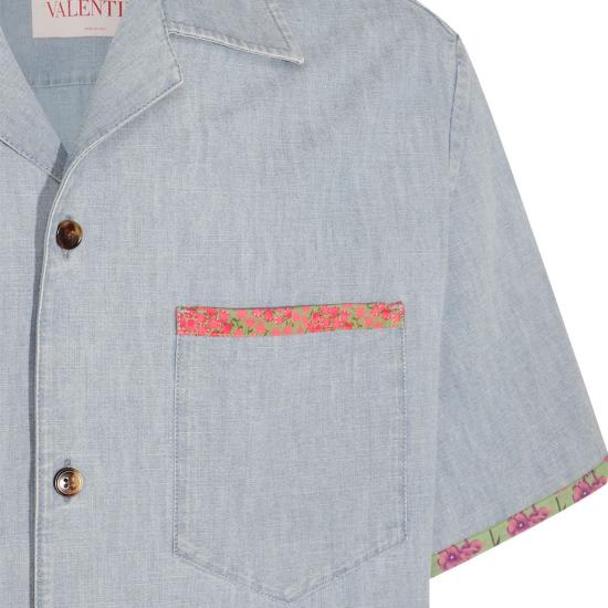 25SS 발렌티노 가라바니 반팔 셔츠 6V0DB04LALM 508 BLUE - VALENTINO GARAVANI