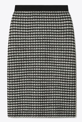 25SS 토리버치 미디 스커트 162748 964 Black Ivory