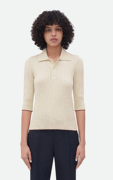  보테가베네타 폴로 티셔츠 730513V2LW0 9267 Bone 9267