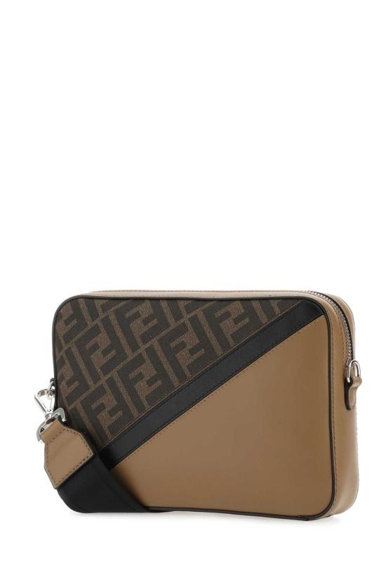 26FW 펜디 레더 패브릭 카메라 케이스백 7M0286AJF8 F1EGA TAB MR SAND NERO P - FENDI