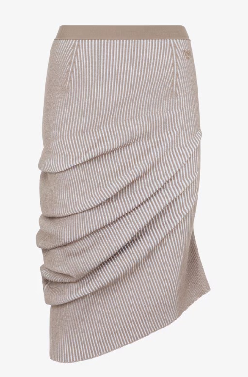  펜디 미디 스커트 FZQ737ARV9 F0U6W ASH