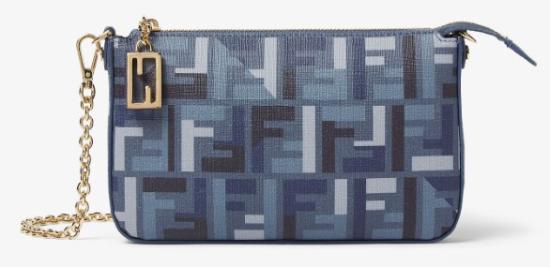 25SS 펜디 FF 패브릭 체인 바게트 파우치 8BS073AV1Y F1LAZ