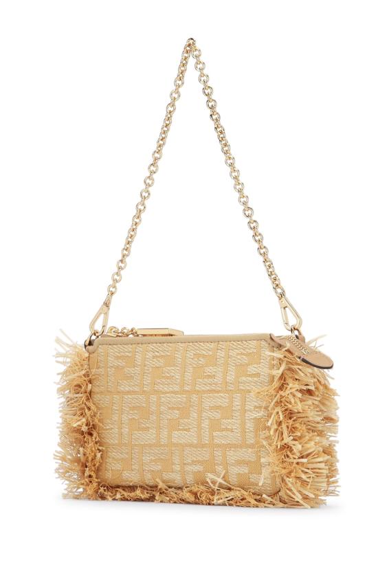 25SS 펜디 라피아 FF 자카드 패브릭 바게트 파우치 8BS073AV23 F17A1 - FENDI