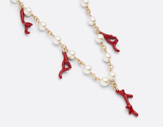  디올 목걸이/팬던트 N2111WOMRS 068 GOLD CORAL 068 - DIOR