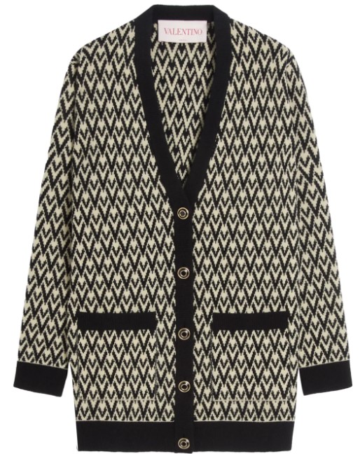 25SS 발렌티노 가라바니 가디건 6B3KA09A929 REX CREMA NERO