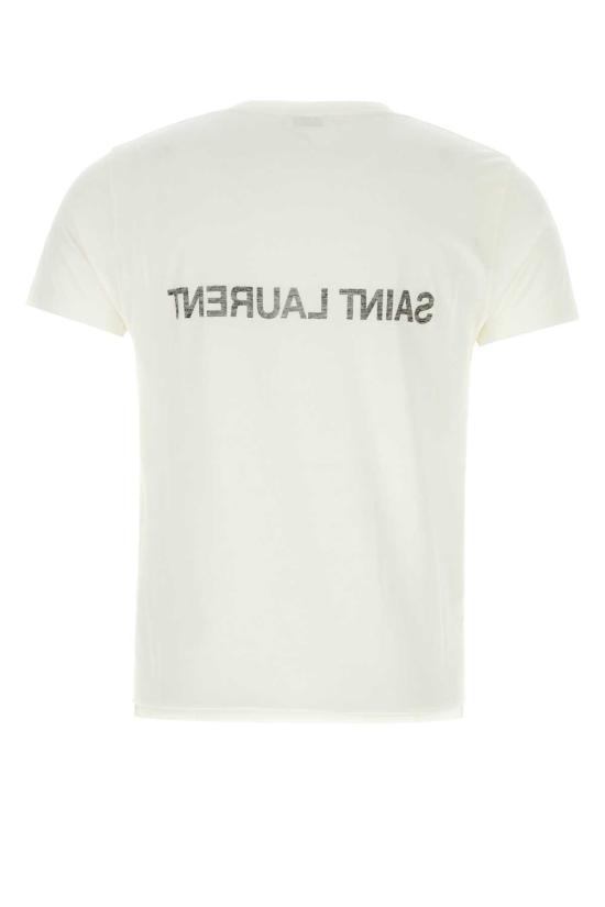 25FW 생로랑 리버스 티셔츠 663278Y37AW 9744 NATUREL NOIR 9744 - SAINT LAURENT