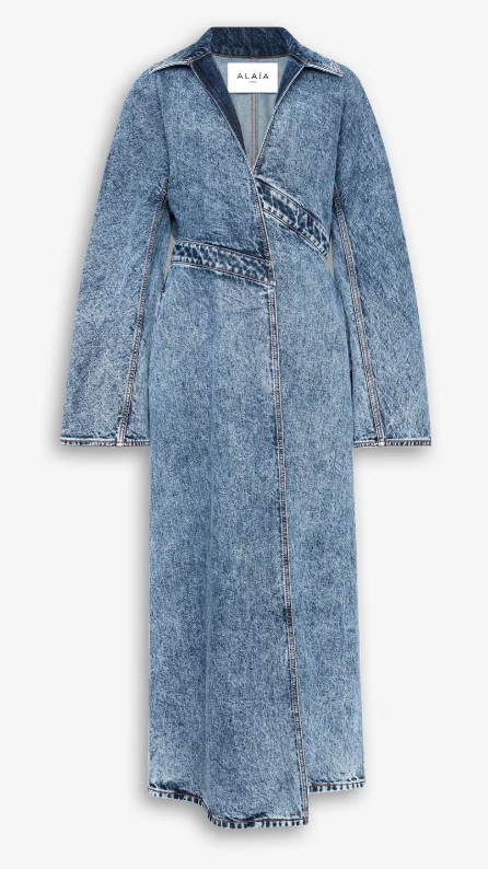 25SS 알라이아 코트 AA9M1067T535A 524 BLEU NEIGE