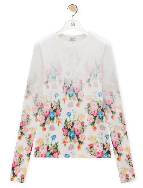 24FW 로에베 긴팔 티셔츠 S540Y07XEP 2016 WHITE MULTICOLOR