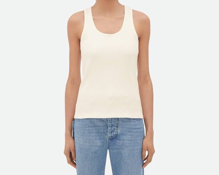 25SS 보테가베네타 민소매 티셔츠 789616V3Z60 9071 CHALK