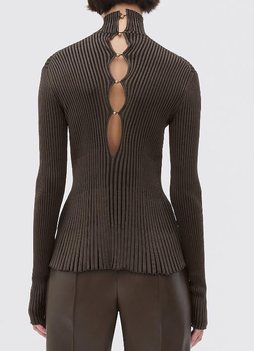  보테가베네타 터틀넥 715441V2CX0 2177 DARK CHEST BLACK 2177 - BOTTEGA VENETA