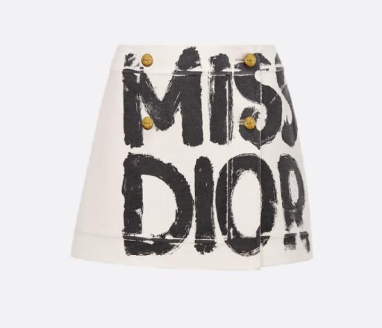 24FW 디올 스커트 450J12P1116 0902 WHITE