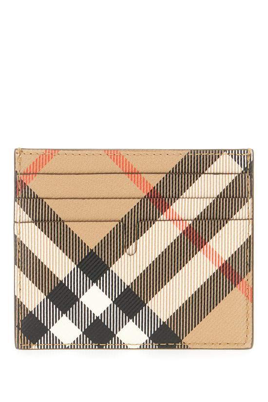 25FW 버버리 체크 패턴 카드 홀더  8095047 A2021 SAND - BURBERRY