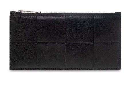 25FW 보테가베네타 카세트 슬림 장지갑  749460VBWD3 8803 Black silver 8803