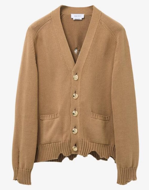  알렉산더 맥퀸 가디건 807273Q1BA7 2757 TOFFEE