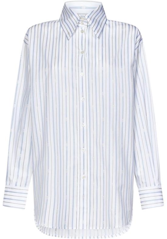 25SS 알렉산더 맥퀸 셔츠 819450QAABR 9216 WHITEBLUEGREY