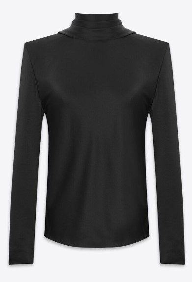  생로랑 블라우스 765331Y7G27 1000 NERO