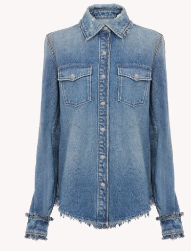  끌로에 셔츠 CHC23WDH01151 470 Foggy Blue