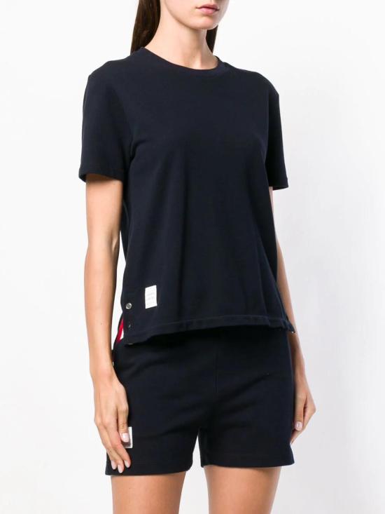 25FW 톰브라운 반팔 티셔츠 FJS013A00050 415 NAVY - THOM BROWNE
