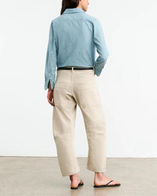  닐리로탄 셔츠 Nili Lotan Monti 데님 셔츠 샴브레이 - NILI LOTAN