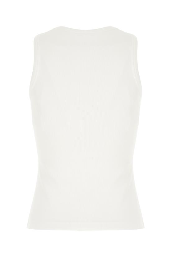 25FW 알렉산더 맥퀸 로고 플래킷 탱크탑 839507QLAER 9000 OPTICAL WHITE - ALEXANDER MCQUEEN