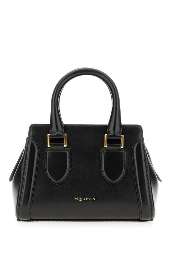 25FW 알렉산더 맥퀸 토트백 8271201MAAC 1000 BLACK GOLD