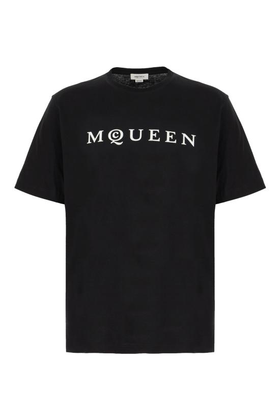 25FW 알렉산더 맥퀸 반팔 티셔츠 828420QTADD 0520 BLACK WHITE