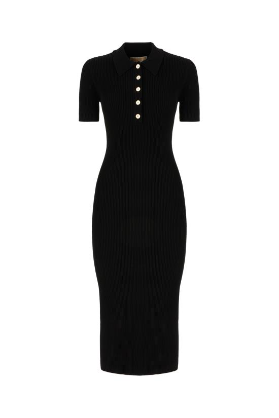 25FW 마이클 코어스 미디 원피스 MT5832333D 001 BLACK