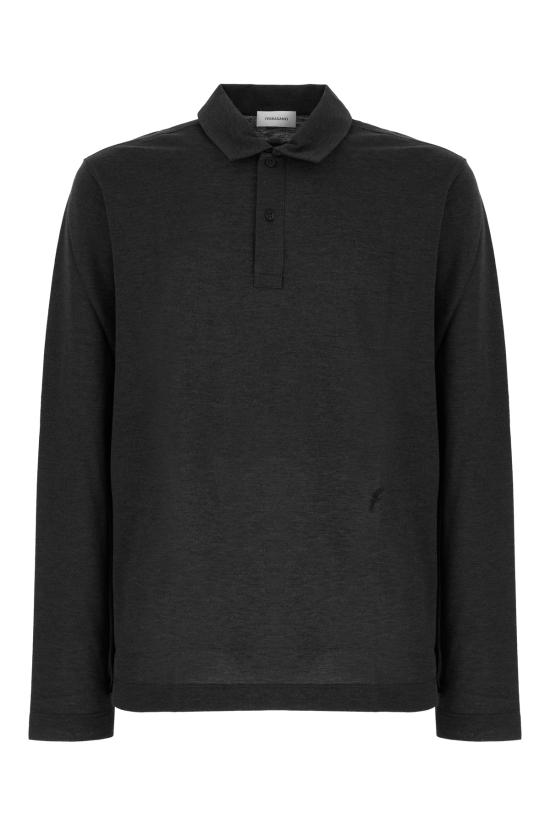 25FW 살바토레 페라가모 폴로 티셔츠 786358 002 LEAD GREY