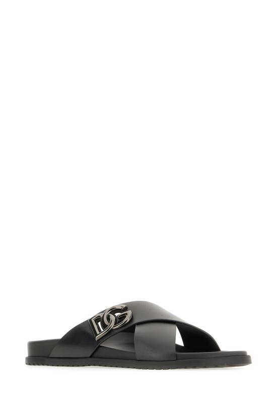 25FW 돌체앤가바나 뮬/슬리퍼 A80525A9Q67 80999 BLACK - DOLCE & GABBANA