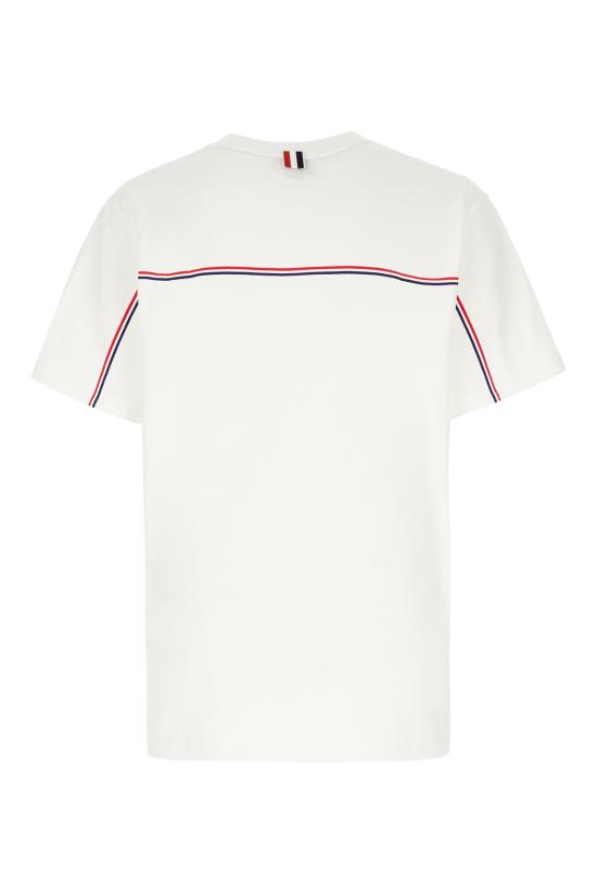 25FW 톰브라운 반팔 티셔츠 MJS288A00042 100 WHITE - THOM BROWNE