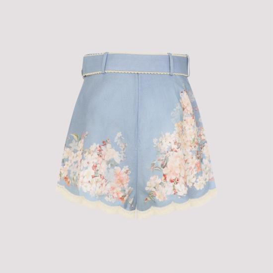 25FW 짐머만 팬츠 3558ASS255 TEAL BLUE BOTANICAL FLORAL - ZIMMERMANN