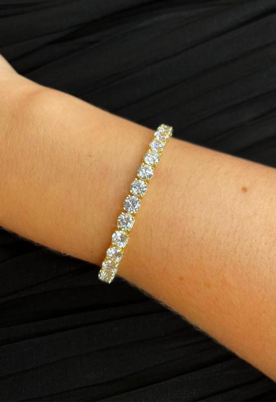  더 엔케이씨 스토어 팔찌 Nkc 스토어 라지 골드 테니스 브레이슬릿 - The NKC Store
