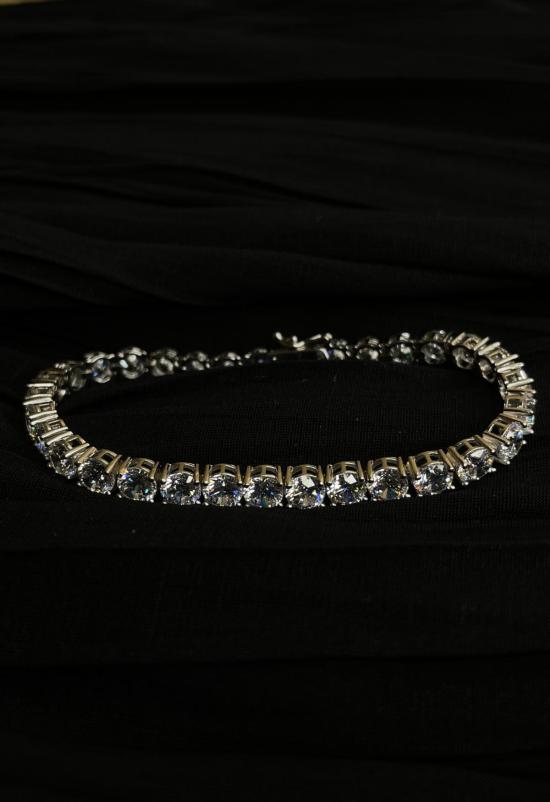  더 엔케이씨 스토어 팔찌 Nkc 스토어 대형 실버 테니스 - The NKC Store