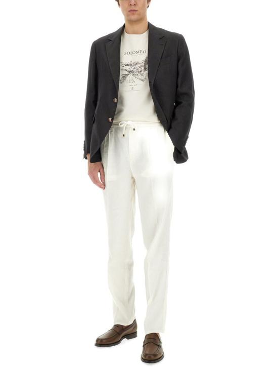  브루넬로 쿠치넬리 리넨 디컨스트럭티드 재킷 MB4307BTD1 C005 - BRUNELLO CUCINELLI