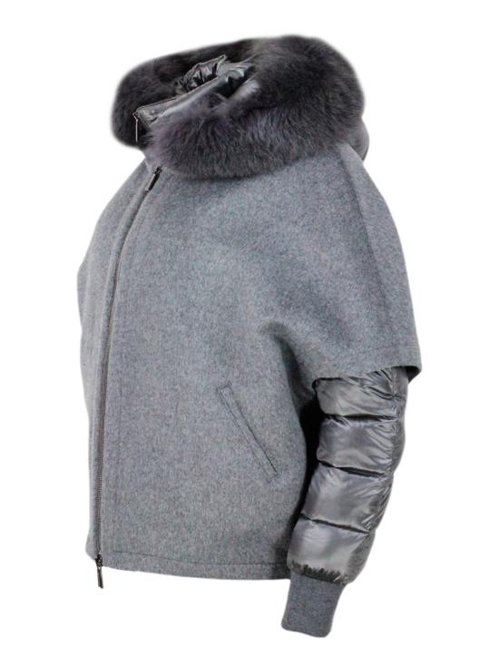 25FW 무레르 페가소 CWR 후디드 쇼트 자켓  PEGASO CWR24 GREY - MOORER