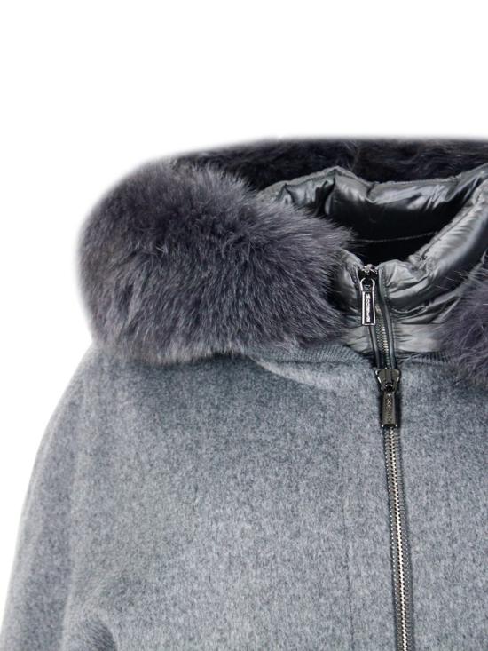 25FW 무레르 페가소 CWR 후디드 쇼트 자켓  PEGASO CWR24 GREY - MOORER