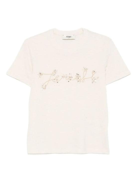 25FW 펜디 반팔 티셔츠 FS7254 ASMH 1 Beige