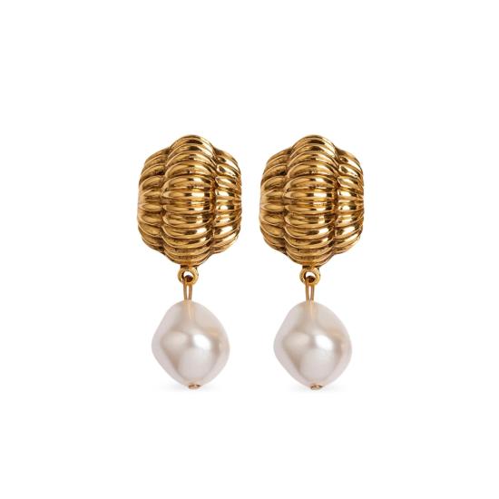 25FW 제니퍼 베어 이어링 111RB117 PEARL GOLD