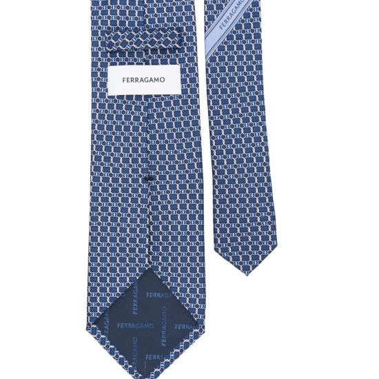 25FW 살바토레 페라가모 넥타이 351260 0784261 NA AZ BLACK WHITE - SALVATORE FERRAGAMO