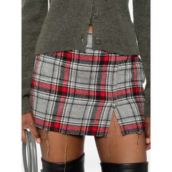 25FW 알13 스커트 R13WR470 R566A REGRE GREY RED - R13