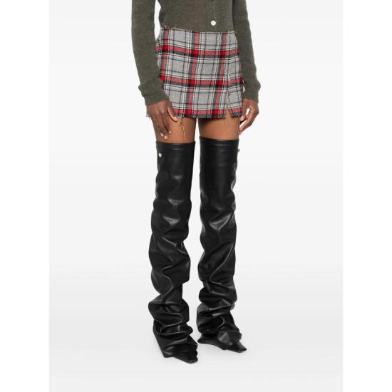 25FW 알13 스커트 R13WR470 R566A REGRE GREY RED - R13