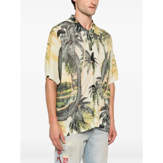 25FW 아미리 반팔 셔츠 AMKNIR1029 MULTI GREEN NEUTRALS - AMIRI