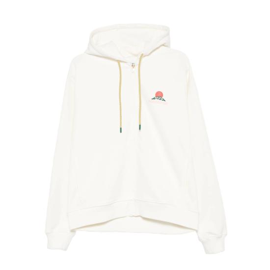 25FW 카사블랑카 후드 티셔츠 JTP 392 01 OFFWH WHITE