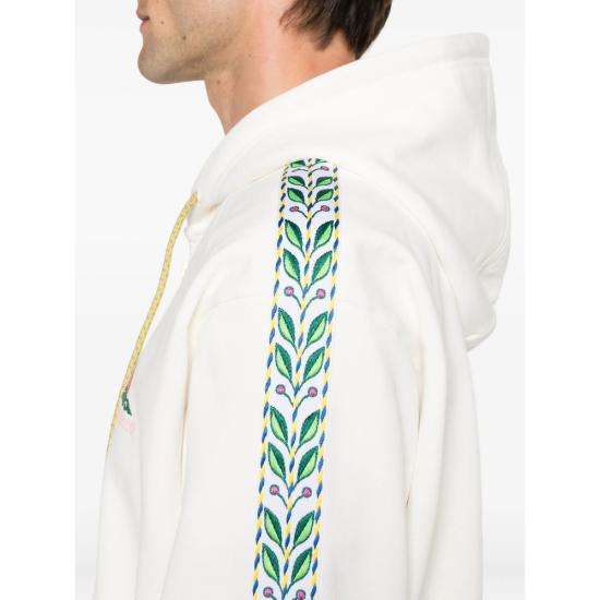 25FW 카사블랑카 후드 티셔츠 JTP 392 01 OFFWH WHITE - CASABLANCA