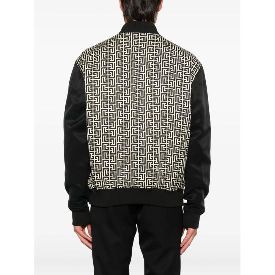 25FW 발망 봄버 자켓 FH1TFA40 MH62 EDK BLACK NEUTRALS - BALMAIN