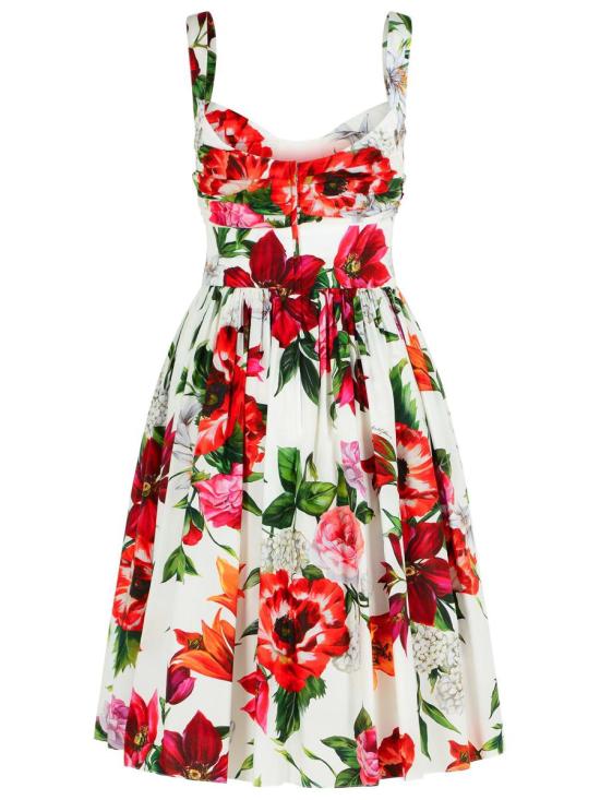 25FW 돌체앤가바나 미디 원피스 F6TVJT HS5TQHA5PB WHITE - DOLCE & GABBANA