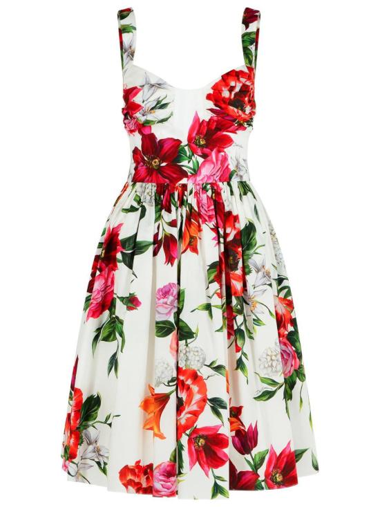 25FW 돌체앤가바나 미디 원피스 F6TVJT HS5TQHA5PB WHITE