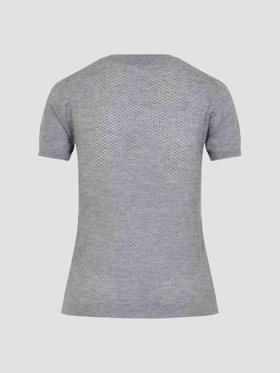 26SS 미우미우 반팔 티셔츠 MMLB30SOOO17NNF0031 Grey - MIU MIU