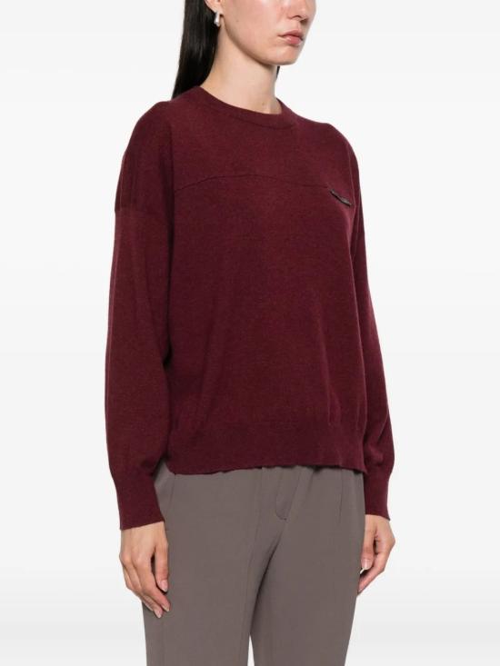 25FW 브루넬로 쿠치넬리 긴팔 티셔츠 M12212600C9663 Bordeaux - BRUNELLO CUCINELLI