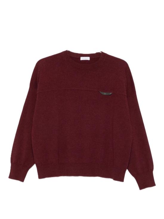 25FW 브루넬로 쿠치넬리 긴팔 티셔츠 M12212600C9663 Bordeaux